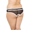 Stringi siateczkowe z wycięciami SoftLine 2471 czarne 2XL