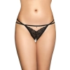 Stringi koronkowe SoftLine Collection czarne S/M