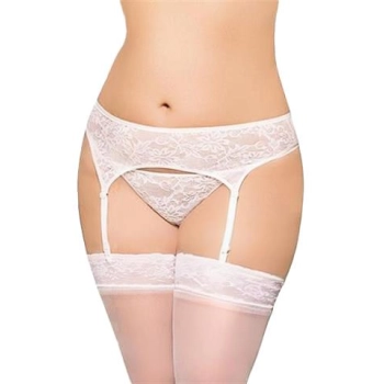 Garterbelt 3316 - Plus Size - white 3XL