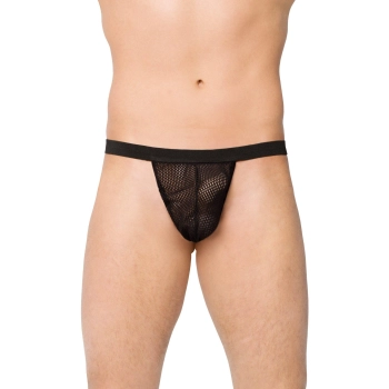 Stringi męskie kabaretkowe SoftLine 4402 czarne S/L