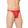Stringi satynowe z rozpięciami SoftLine 4432 czerwone L