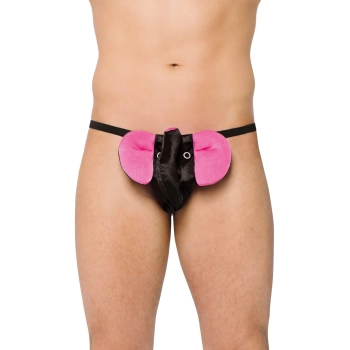 Stringi ze słonikiem SoftLine Collection czarne S/L
