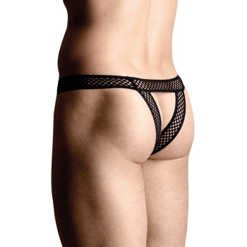 Eleganckie cieniutkie stringi męskie SoftLine 4486 czarne XL