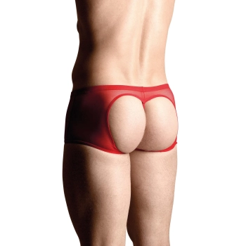 Bokserki męskie z wycięciem na pupie SoftLine 4493 czerwone M/L