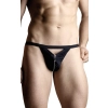 Stringi satynowe z zameczkiem SoftLine 4497 czarne S/L