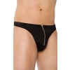 Męskie stringi z błyskawicznym zamkiem SoftLine 4501 czarne M/L