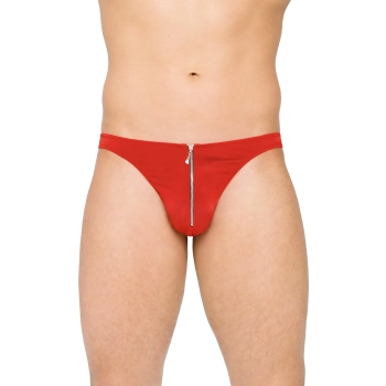 Stringi męskie z błyskawicznym zamkiem SoftLine 4501 czerwone M/L