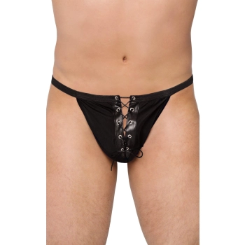 Stringi siateczkowe prowokacyjne SoftLine 4508 czarne S/L