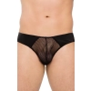 Stringi prowokacyjne siateczkowe SoftLine 4514 czarne XL