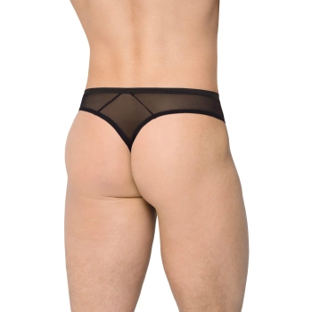 Stringi męskie super wycięte SoftLine 4517 czarne M/L