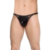 Stringi męskie wycięte SoftLine 4518 czarne M/L