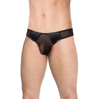 Stringi wycięte męskie SoftLine 4519 czarne XL