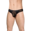 Stringi męskie wycięte SoftLine 4519 czarne M/L