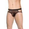 Super wycięte stringi męskie SoftLine 4521 czarne OneSize