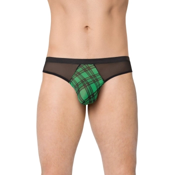 Stringi męskie super wycięte SoftLine zielone XL