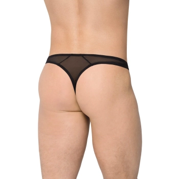 Stringi męskie super wycięte SoftLine 4525 czarne XL