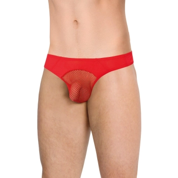 Czerwone wycięte stringi męskie SoftLine 4525 M/L
