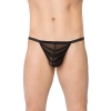 Stringi męskie wycięte SoftLine 4527 czarne OneSize