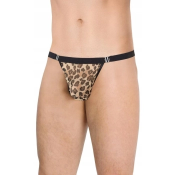 Stringi męskie panterkowe SoftLine 4528 OneSize