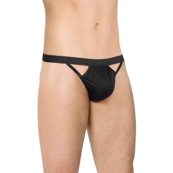Stringi męskie super wycięte SoftLine 4530 czarne OneSize