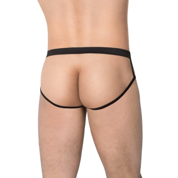 Stringi męskie super wycięte SoftLine 4530 czarne OneSize