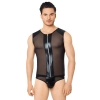 Siateczkowa koszulka i szorty SoftLine 4606 czarne M/L