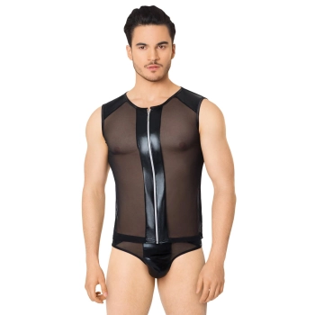 Siateczkowa koszulka i szorty SoftLine 4606 czarne M/L