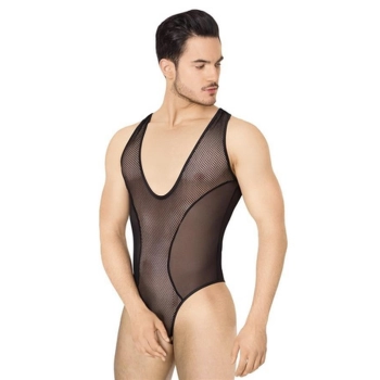Siateczkowe body SoftLine 4609 czarne XL