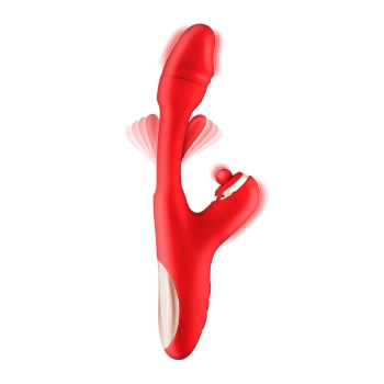Wibrator króliczek Yoba Joyfully 3w1 czerwony USB 25 cm