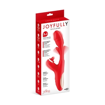 Wibrator króliczek Yoba Joyfully 3w1 czerwony USB 25 cm