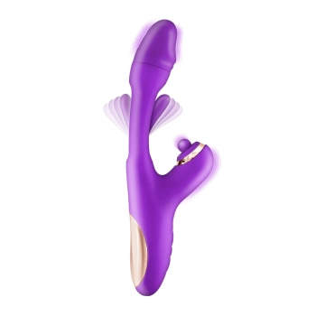 Joyfully 3-in-1 Rabbit Vibrator with Tapotem purple