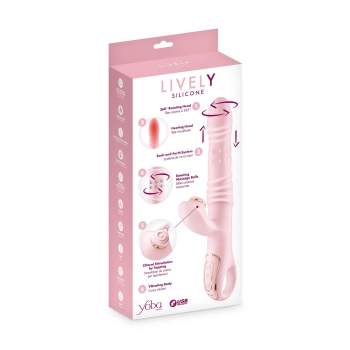 Wibrator króliczek Yoba Lively podgrzewany różowy USB