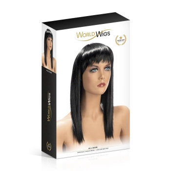 Peruka Allison długa brązowa World Wigs z grzywką