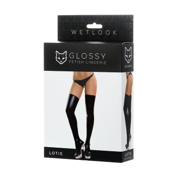 Pończochy błyszczące Wetlook Glossy Lotis czarne M
