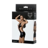 Erotyczna sukienka Wetlook z dekoltem Glossy Julie czarna XL
