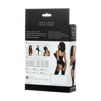 Body erotyczne Glossy Katherin czarne L