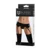 Pas do pończoch i majtki Glossy ALMIRA wetlook czarny XL