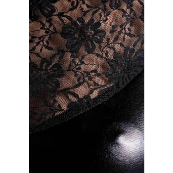 Sukienka wetlook Glossy Lulu czarna S