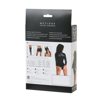 Body wetlookowe Alessia Glossy czarne M