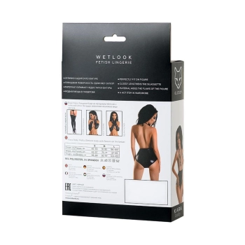 Body wetlook Kiara Glossy czarny XL