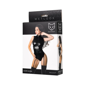 Body Wetlook Adriana Glossy czarne M