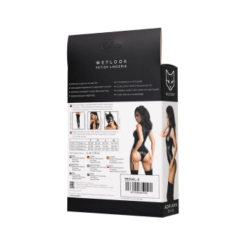Body wetlook Adriana Glossy czarne S