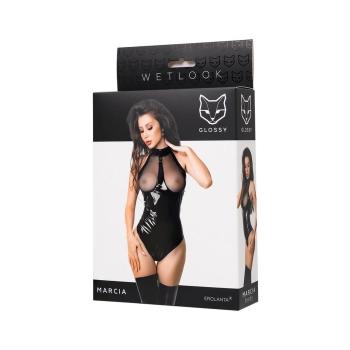 Body wetlook Marcia Glossy czarne M