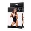 Body wetlook Glossy Kitti z kocimi uszami czarne S