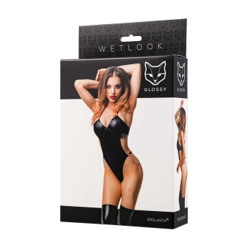 Body wetlook Glossy Reina czarny L