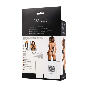 Body wetlook Glossy Reina czarny XL
