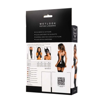 Sukienka wetlook Glossy Mirabell czarna S