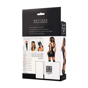 Sukienka wetlookowa Glossy Rimma czarna M