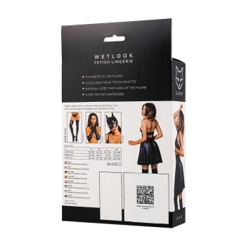 Sukienka wetlook Glossy Marisa czarna XL