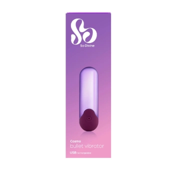 Mini wibrator bullet Cosmo So Divine fioletowy USB